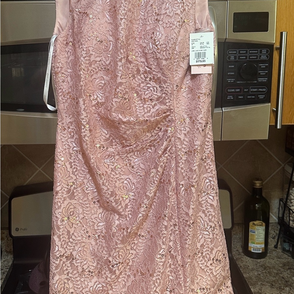 Oleg Cassini Blush Lace Midi Dress